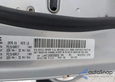 2011 Jeep Patriot Sport from USA, damaged, VIN 1J4NF1GB9BD282632